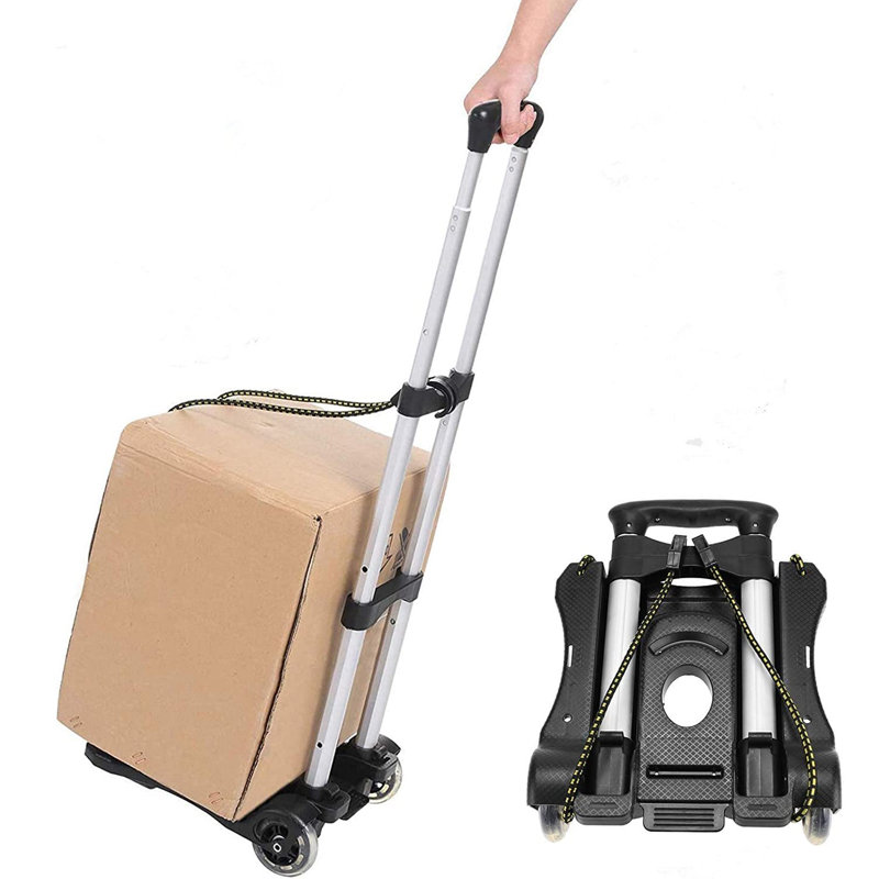 Lightweight Aluminum Folding Hand Truck Dolly Luggage Cart Dolly for Travel Moving and Office Use